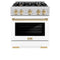 Autograph Edition 30 in. 4.2 cu. ft. Select Dual Fuel Range with 4 Burner Gas Cooktop and Electric Convection Oven