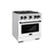 Autograph Edition 30 in. 4.2 cu. ft. Select Dual Fuel Range with 4 Burner Gas Cooktop and Electric Convection Oven