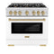 Autograph Edition 36 in. 5.2 cu. ft. Select Dual Fuel Range with 6 Burner Gas Cooktop and Electric Convection Oven