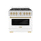 Autograph Edition 36 in. 5.2 cu. ft. Select Dual Fuel Range with 6 Burner Gas Cooktop and Electric Convection Oven
