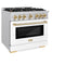Autograph Edition 36 in. 5.2 cu. ft. Select Dual Fuel Range with 6 Burner Gas Cooktop and Electric Convection Oven