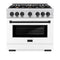Autograph Edition 36 in. 5.2 cu. ft. Select Dual Fuel Range with 6 Burner Gas Cooktop and Electric Convection Oven