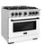 Autograph Edition 36 in. 5.2 cu. ft. Select Dual Fuel Range with 6 Burner Gas Cooktop and Electric Convection Oven