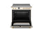 36 inch Induction Range, 5 Heating Zones and Cast Iron Griddle, Electric Self-Clean Oven - Gold Accents