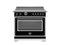 36 inch Induction Range, 5 Heating Zones and Cast Iron Griddle, Electric Self-Clean Oven