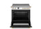 36 inch Induction Range, 5 Heating Zones and Cast Iron Griddle, Electric Self-Clean Oven - Gold Accents