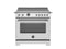 36 inch Induction Range, 5 Heating Zones and Cast Iron Griddle, Electric Self-Clean Oven