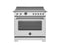 36 inch Induction Range, 5 Heating Zones and Cast Iron Griddle, Electric Self-Clean Oven