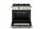 36 inch Dual Fuel Range, 6 Brass Burner and Cast Iron Griddle, Electric Self-Clean Oven