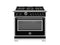 36 inch Dual Fuel Range, 6 Brass Burner and Cast Iron Griddle, Electric Self-Clean Oven