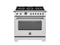 36 inch Dual Fuel Range, 6 Brass Burner and Cast Iron Griddle, Electric Self-Clean Oven