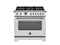 36 inch Dual Fuel Range, 6 Brass Burner and Cast Iron Griddle, Electric Self-Clean Oven