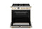36 inch All Gas Range, 6 Brass Burners and Cast Iron Griddle - Gold Accents