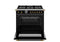 36 inch All Gas Range, 6 Brass Burners and Cast Iron Griddle - Gold Accents