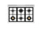 36 inch All Gas Range, 6 Brass Burners and Cast Iron Griddle - Gold Accents