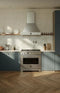 36 inch All Gas Range, 6 Brass Burners and Cast Iron Griddle - Gold Accents