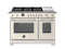 48 inch Dual Fuel Range, 6 Brass Burners and Griddle, Electric Self-Clean Oven