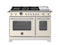 48 inch Dual Fuel Range, 6 Brass Burners and Griddle, Electric Self-Clean Oven