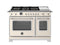 48 inch Dual Fuel Range, 6 Brass Burners and Griddle, Electric Self-Clean Oven