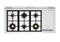48 inch Dual Fuel Range, 6 Brass Burners and Griddle, Electric Self-Clean Oven - Gold Accents