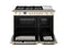 48 inch All-Gas Range 6 Brass Burner and Griddle - Gold Accents