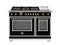 48 inch All-Gas Range 6 Brass Burner and Griddle - Gold Accents