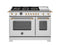 48 inch All-Gas Range 6 Brass Burner and Griddle - Gold Accents