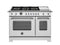 48 inch All-Gas Range 6 Brass Burner and Griddle