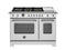48 inch All-Gas Range 6 Brass Burner and Griddle