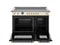 48 inch Induction Range, 6 Heating Zones and Cast Iron Griddle, Electric Self-Clean Oven - Gold Accents