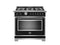 BERTAZZONI HERT366GASNET 36" Heritage Series range - Gas Oven - 6 brass burners Black