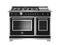 BERTAZZONI HERT486GGASNET 48" Heritage Series range - Gas Oven - 6 brass burners + griddle Black