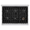 36 in. 5.2 cu. ft. Select Gas Range with 6 Burner Cooktop and Convection Gas Oven