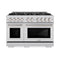 48 in. 6.7 cu. ft. Select Double Oven Gas Range with 8 Burner Cooktop