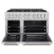 48 in. 6.7 cu. ft. Select Double Oven Gas Range with 8 Burner Cooktop