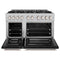 48 in. 6.7 cu. ft. Select Double Oven Gas Range with 8 Burner Cooktop