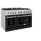 48 in. 6.7 cu. ft. Select Double Oven Gas Range with 8 Burner Cooktop