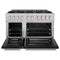 48 in. 6.7 cu. ft. Select Double Oven Gas Range with 8 Burner Cooktop