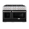 48 in. 6.7 cu. ft. Select Double Oven Gas Range with 8 Burner Cooktop