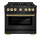 Autograph Edition 36 in. 5.2 cu. ft. Select Gas Range with 6 Burner Cooktop and Convection Gas Oven