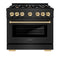 Autograph Edition 36 in. 5.2 cu. ft. Select Gas Range with 6 Burner Cooktop and Convection Gas Oven