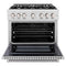 36 in. 5.2 cu. ft. Select Gas Range with 6 Burner Cooktop and Convection Gas Oven