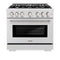 36 in. 5.2 cu. ft. Select Gas Range with 6 Burner Cooktop and Convection Gas Oven