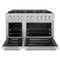 48 in. 6.7 cu. ft. Select Double Oven Gas Range with 8 Burner Cooktop