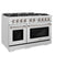 48 in. 6.7 cu. ft. Select Double Oven Gas Range with 8 Burner Cooktop