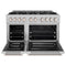 48 in. 6.7 cu. ft. Select Double Oven Gas Range with 8 Burner Cooktop