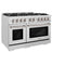 48 in. 6.7 cu. ft. Select Double Oven Gas Range with 8 Burner Cooktop