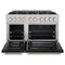 48 in. 6.7 cu. ft. Select Double Oven Gas Range with 8 Burner Cooktop