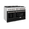 48 in. 6.7 cu. ft. Select Double Oven Gas Range with 8 Burner Cooktop