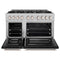 48 in. 6.7 cu. ft. Select Double Oven Gas Range with 8 Burner Cooktop